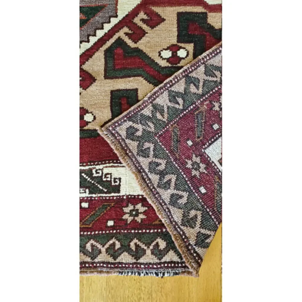 Handmade Antique Turkish Rug Carpet- Soft Wool Turkish Kars Rug, 6x10 Area Rug